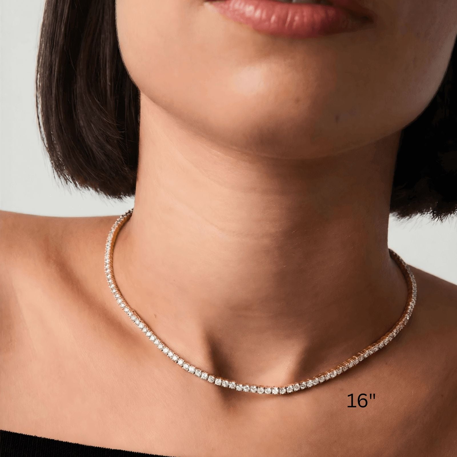 Moissanite Tennis Necklace 3mm - 18k Gold Vermeil – Someone & HerOwn