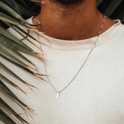 Square Chain Pendant Necklace Men