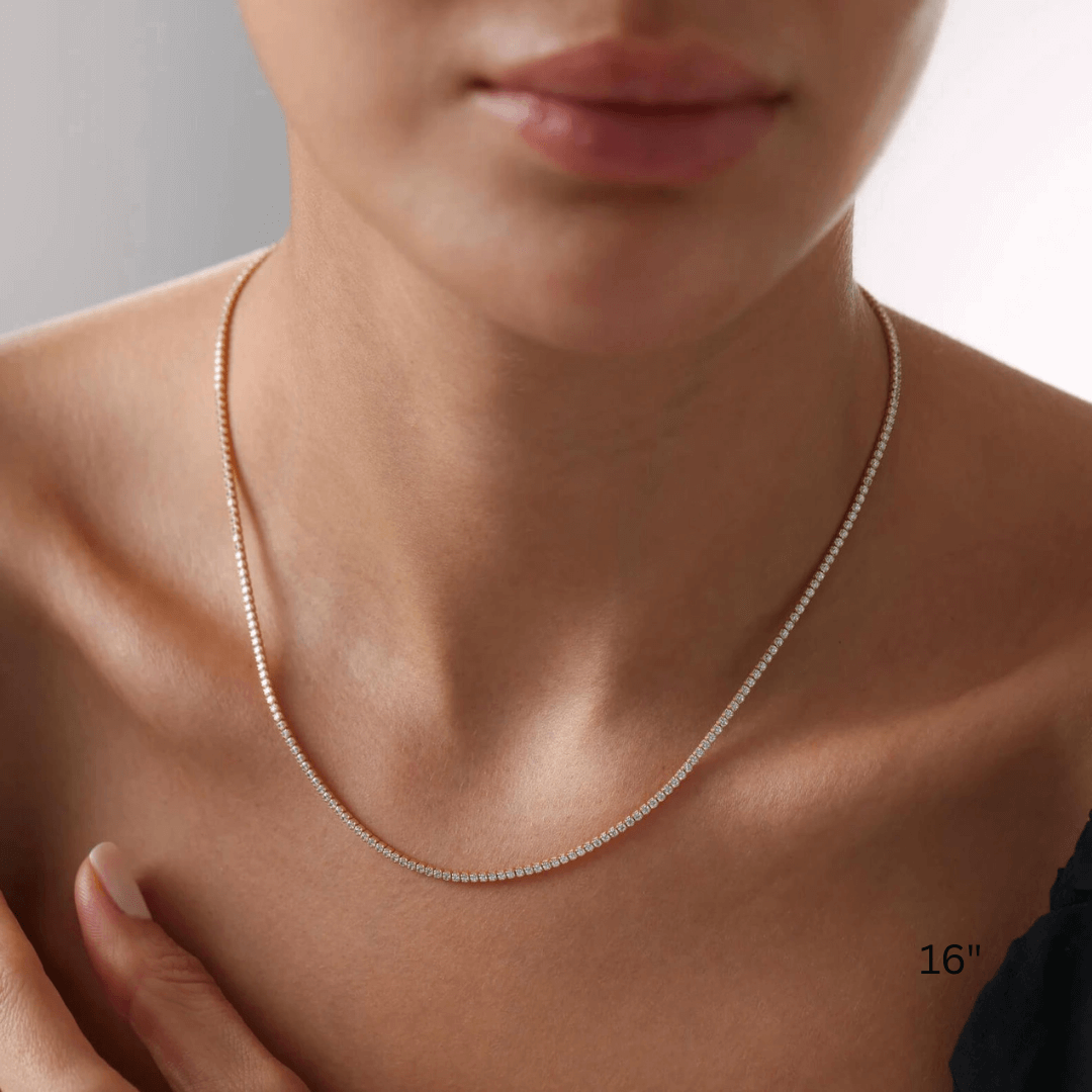 Moissanite Tennis Necklace 2mm