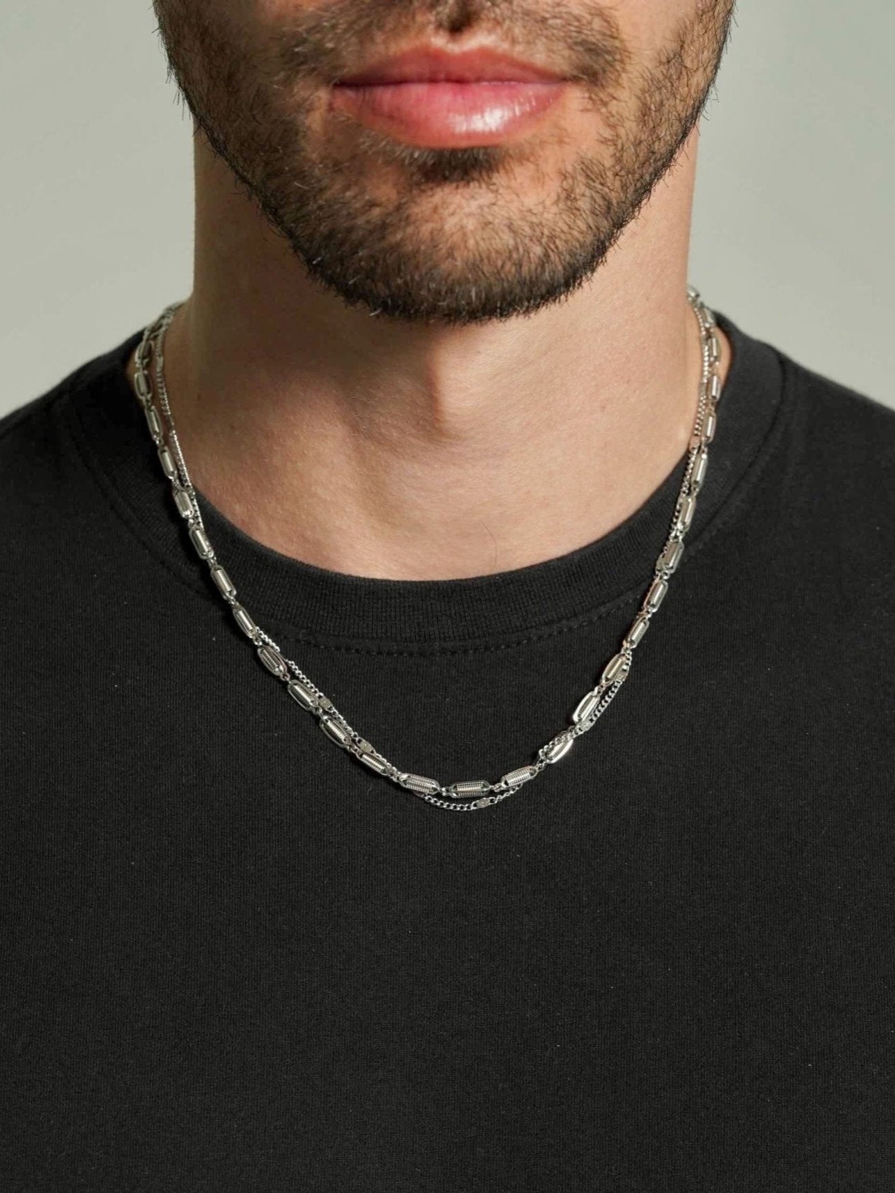 Layered Curb Chain Necklace Men - Men's Necklaces - Someone & HerOwn
