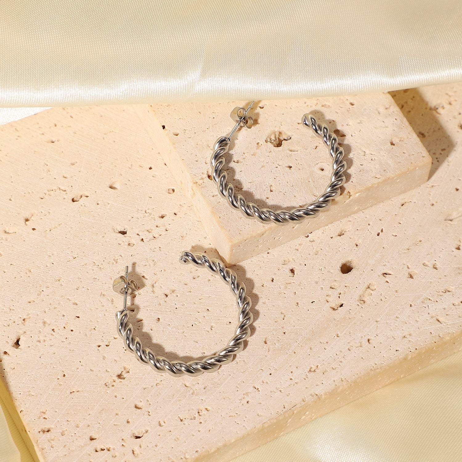 Twisted Hoop Earrings - Women's Earrings - Someone & HerOwn
