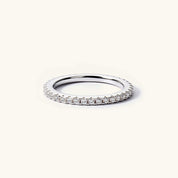 1.5mm Moissanite Slim Eternity Ring