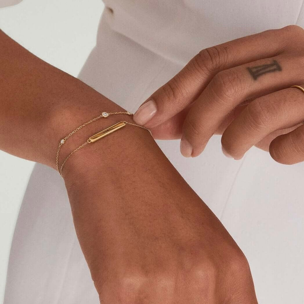Multi Moissanite Station Bracelet