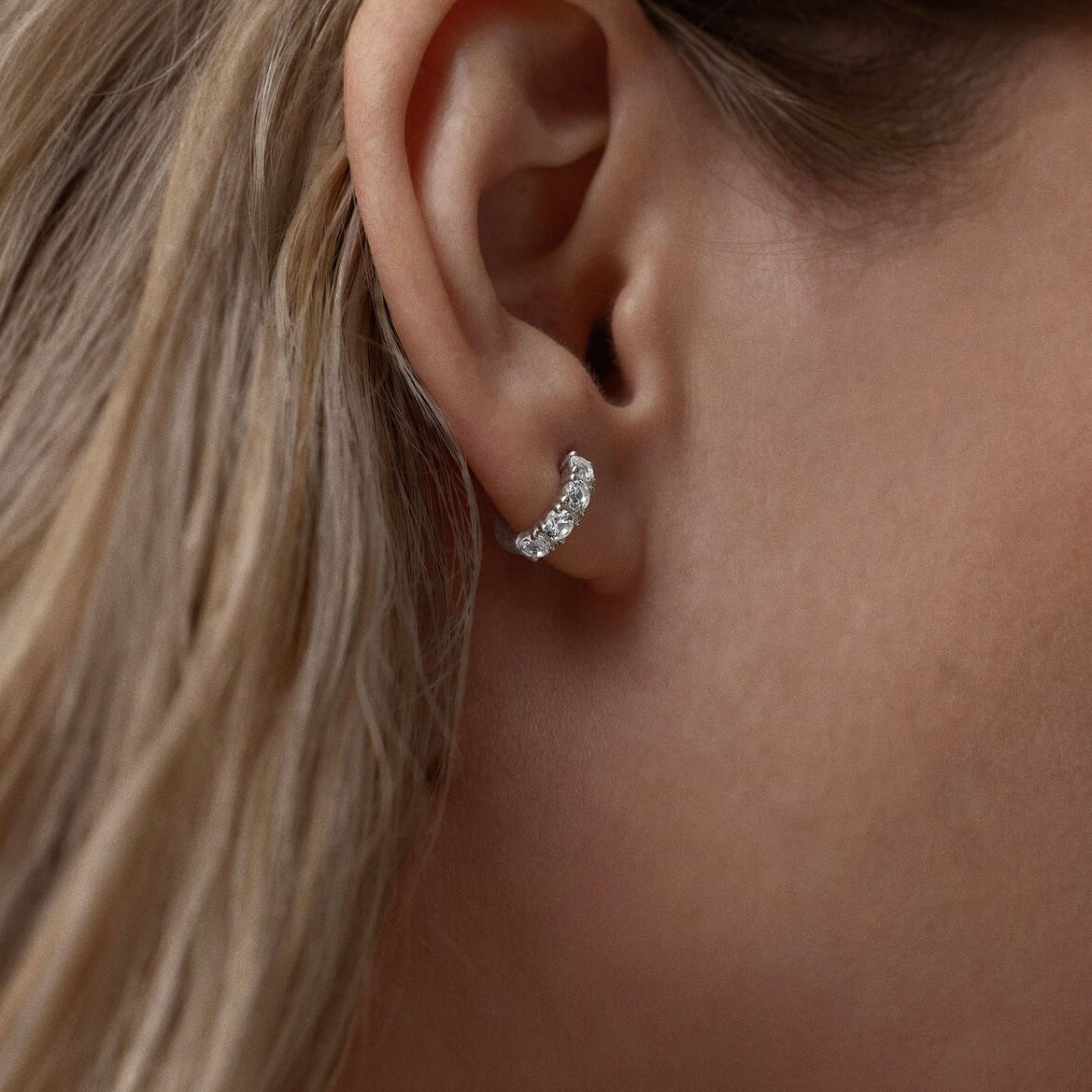 Moissanite Huggies