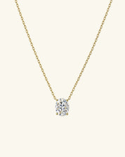 Oval Cut Moissanite Necklace