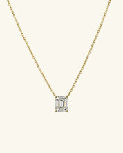 Emerald Cut Moissanite Necklace