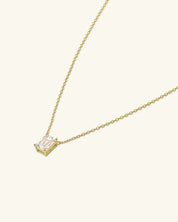 Emerald Cut Moissanite Necklace