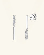 Bar Drop Moissanite Earrings