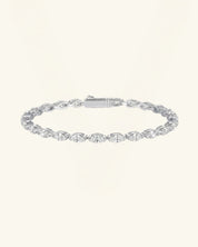 East West Marquise Moissanite Tennis Bracelet
