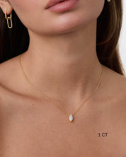 Marquise Cut Moissanite Necklace