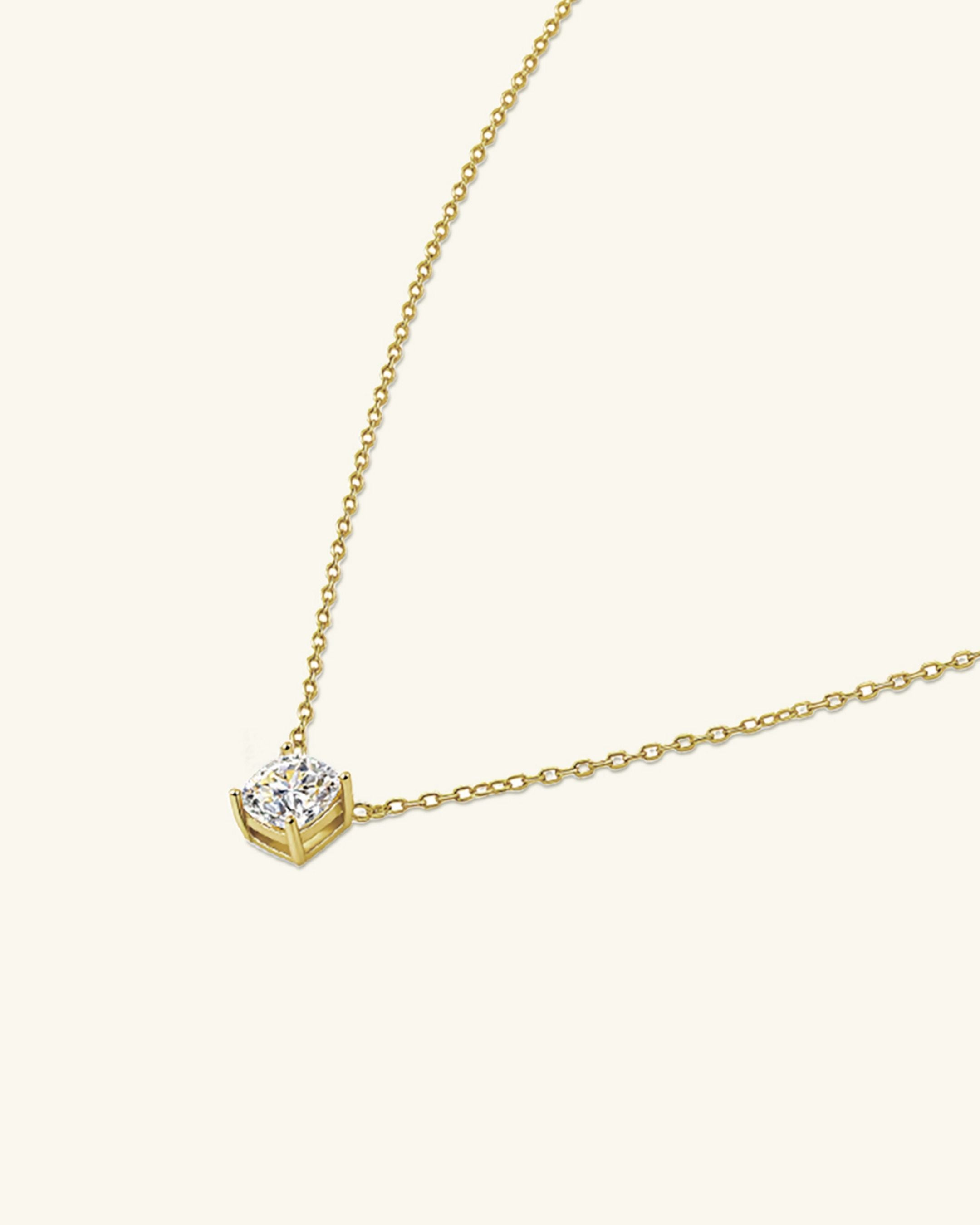 Cushion Cut Moissanite Necklace