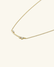 Moissanite Cluster Bar Necklace