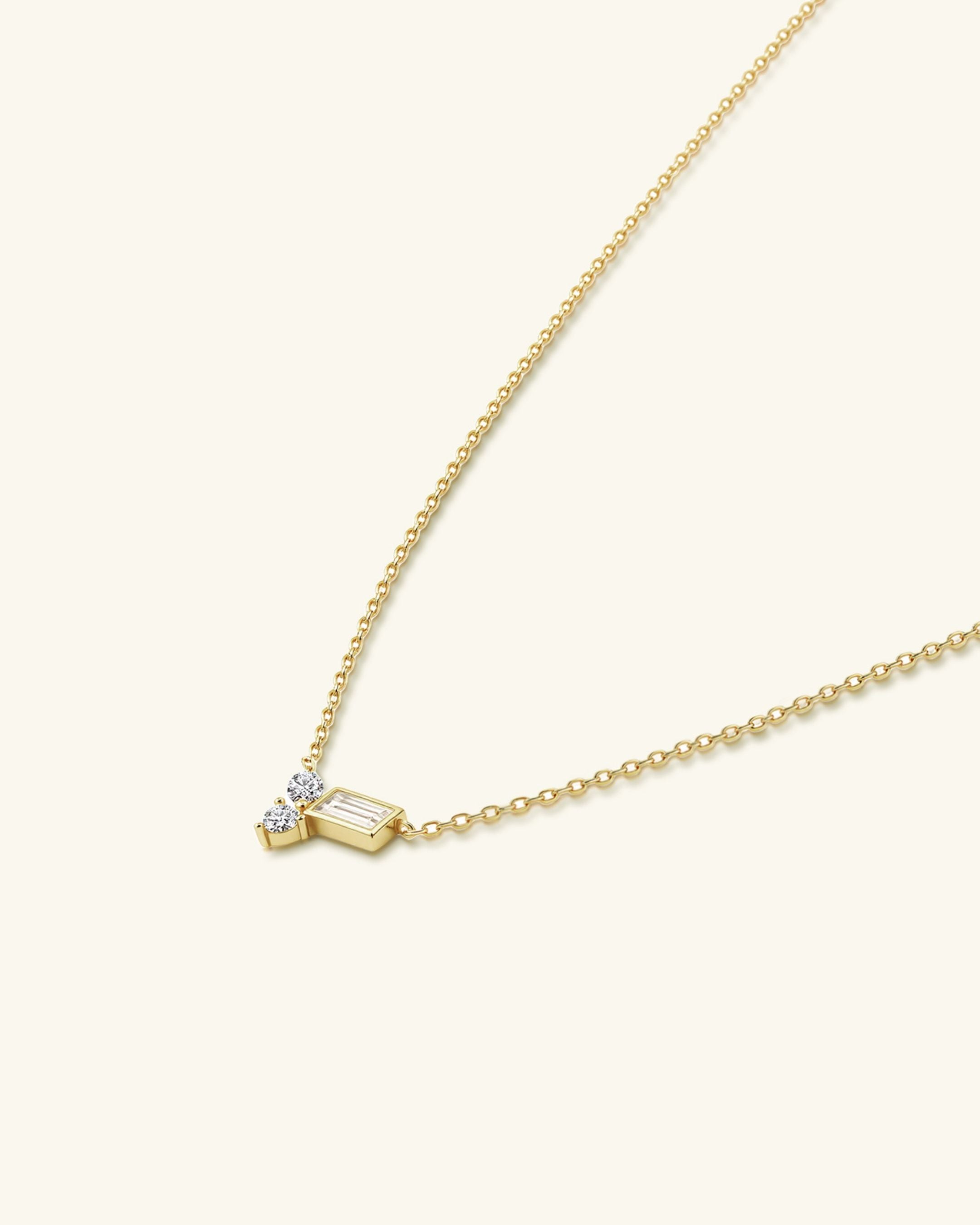 Moissanite Cluster Necklace