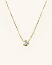 Bezel Set Moissanite Necklace