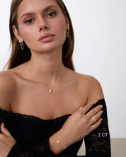 Marquise Cut Moissanite Necklace