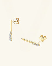 Bar Drop Moissanite Earrings