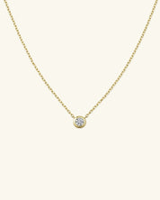 Bezel Set Moissanite Necklace