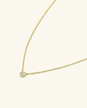 Bezel Set Moissanite Necklace