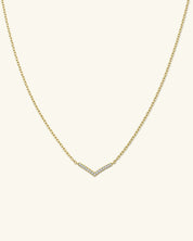 Pavé Moissanite Wishbone Necklace