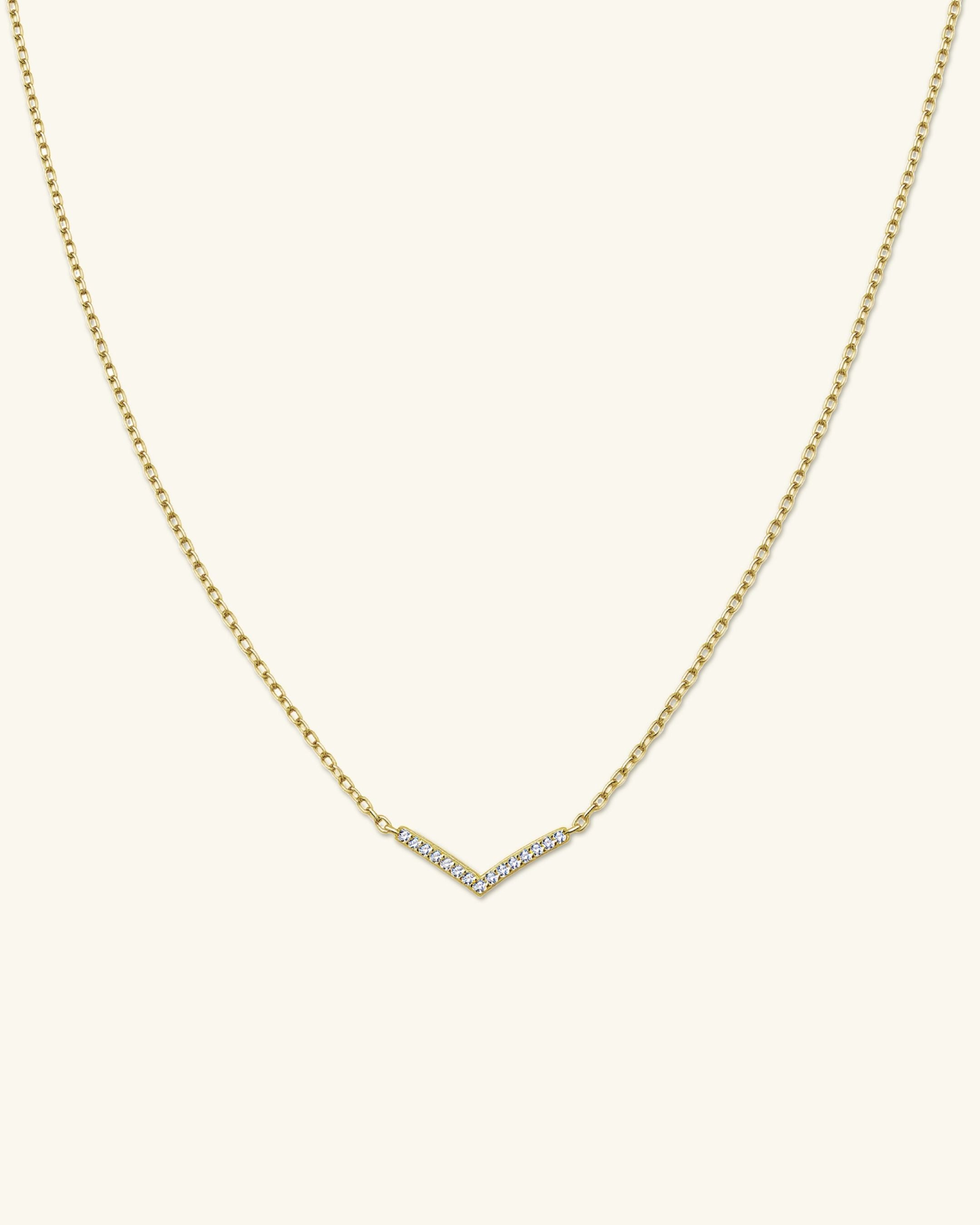 Pavé Moissanite Wishbone Necklace