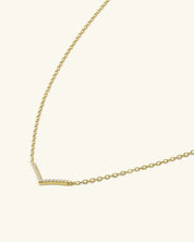 Pavé Moissanite Wishbone Necklace