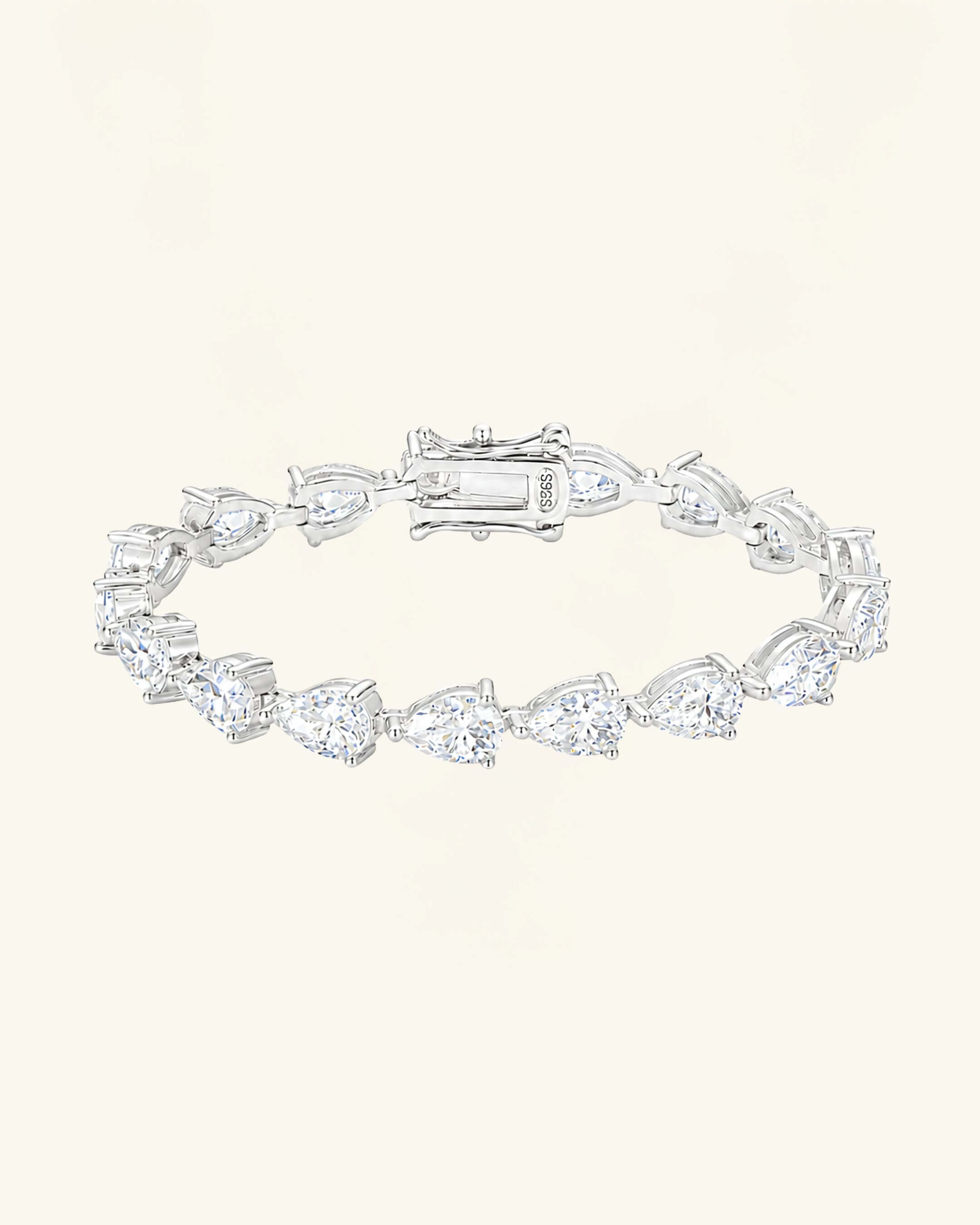 Pear Cut Moissanite Tennis Bracelet