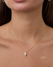 Marquise Cut Moissanite Necklace