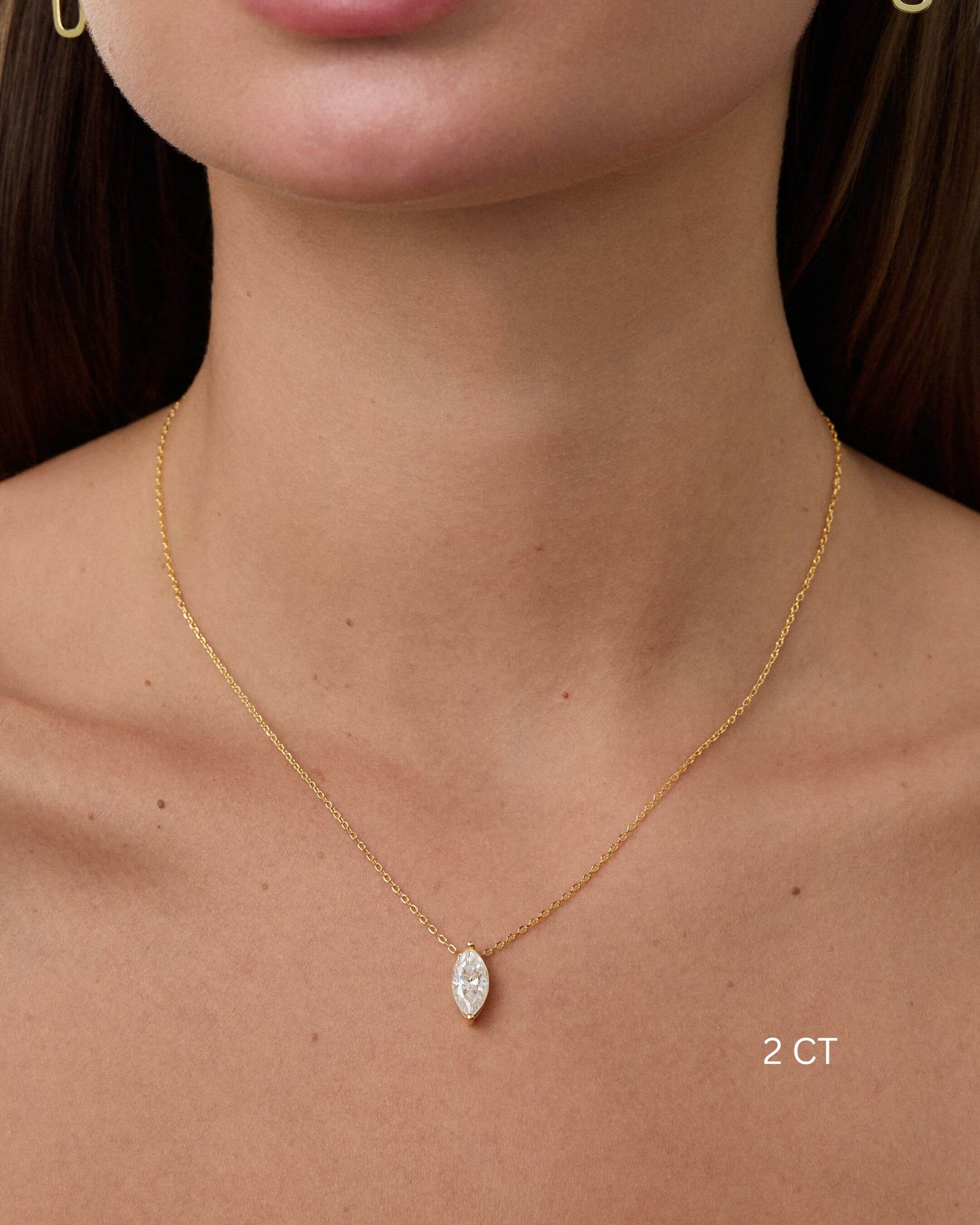 Marquise Cut Moissanite Necklace