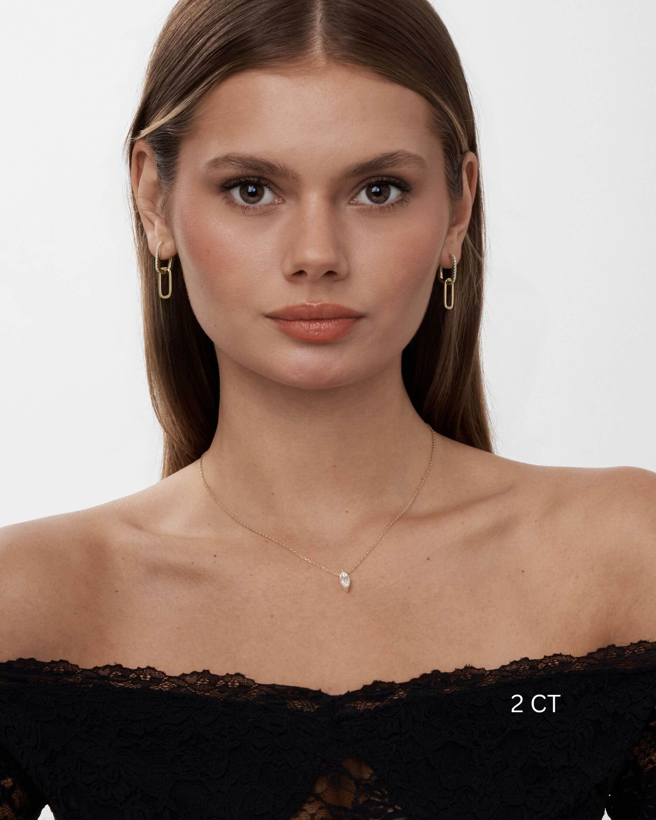Marquise Cut Moissanite Necklace
