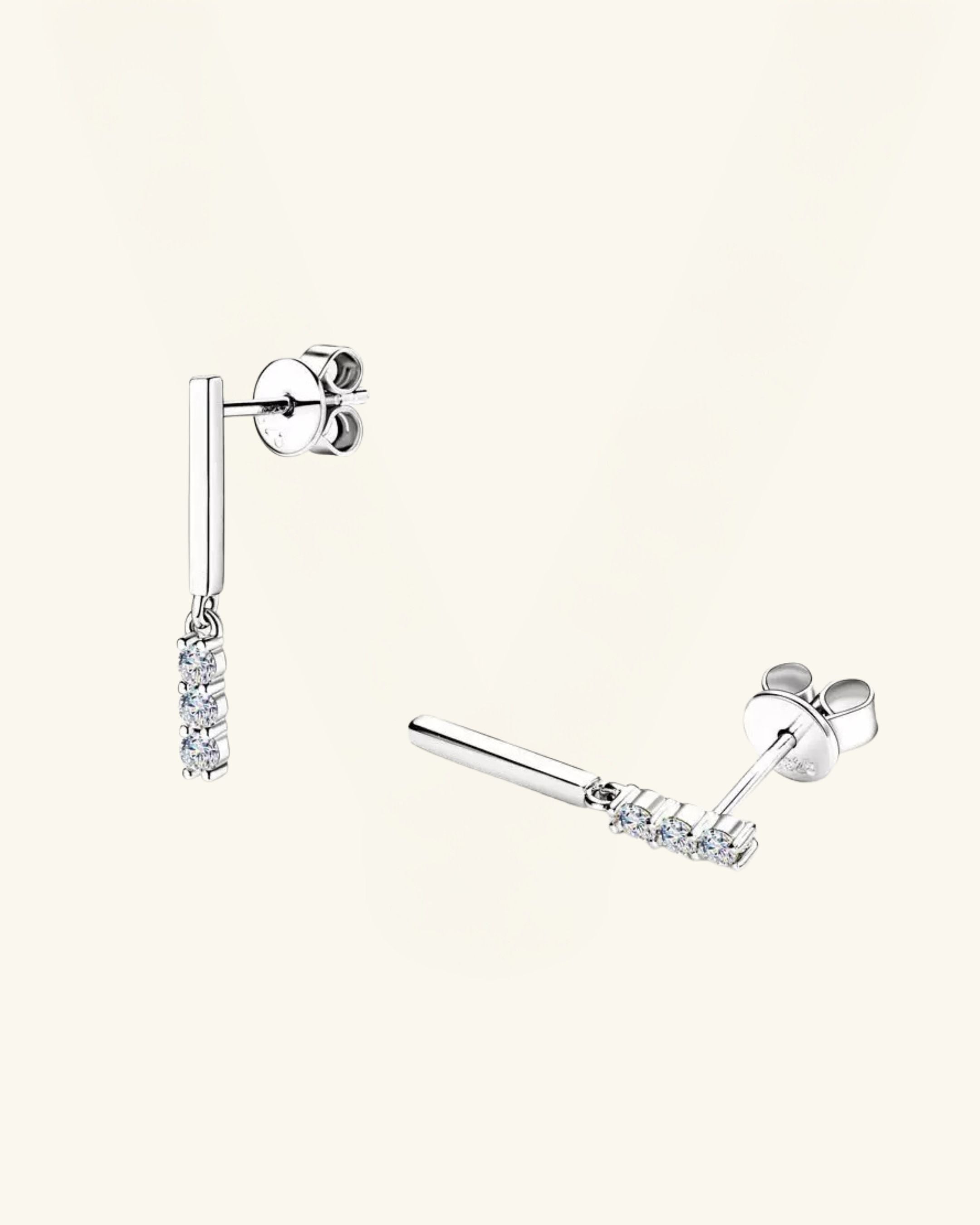 Bar Drop Moissanite Earrings