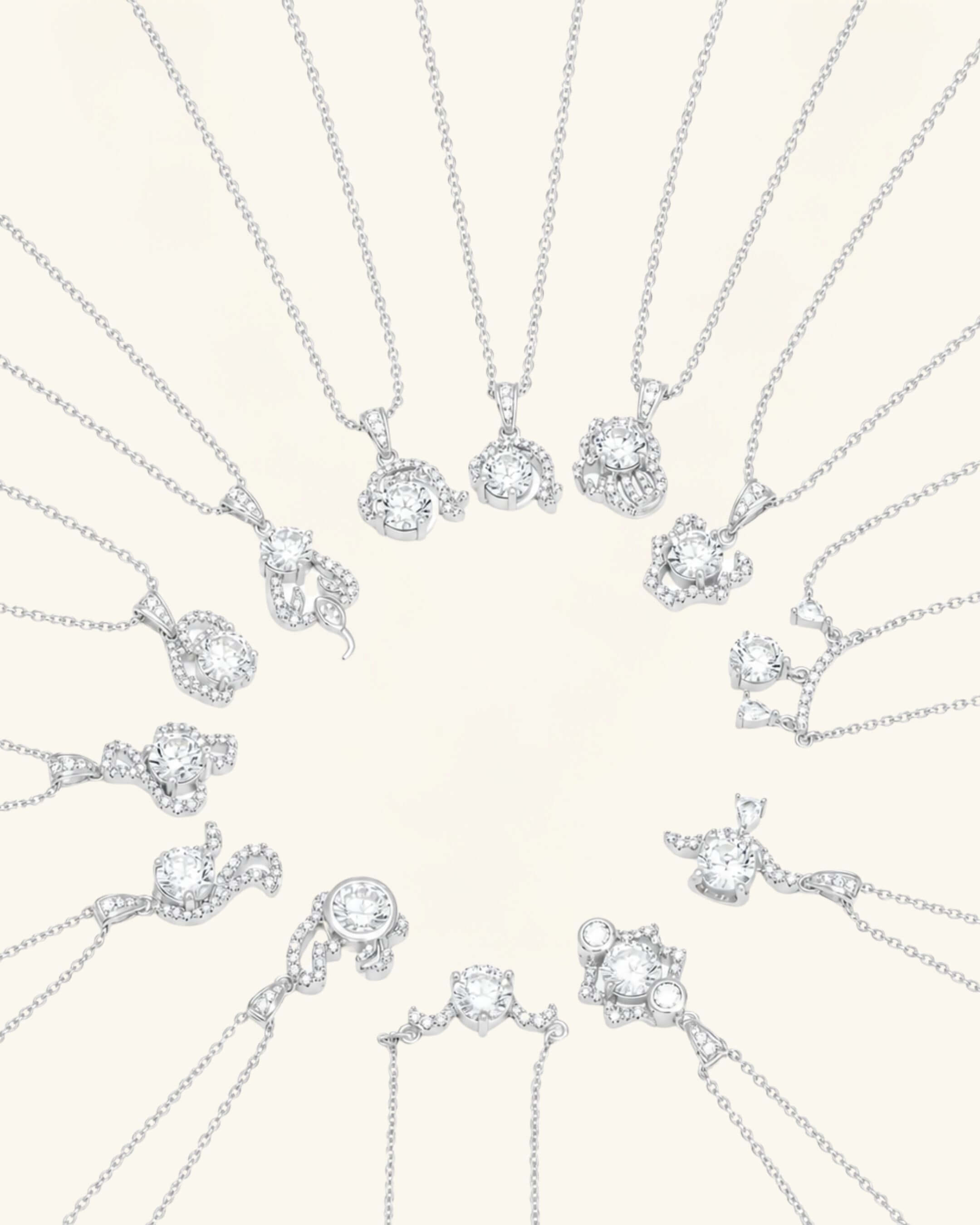 Zodiac Sign Moissanite Necklace