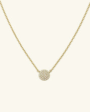 Pavé Moissanite Round Necklace