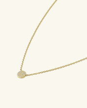 Pavé Moissanite Round Necklace