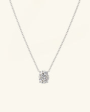 Oval Cut Moissanite Necklace