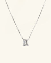 Emerald Cut Moissanite Necklace