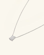 Emerald Cut Moissanite Necklace