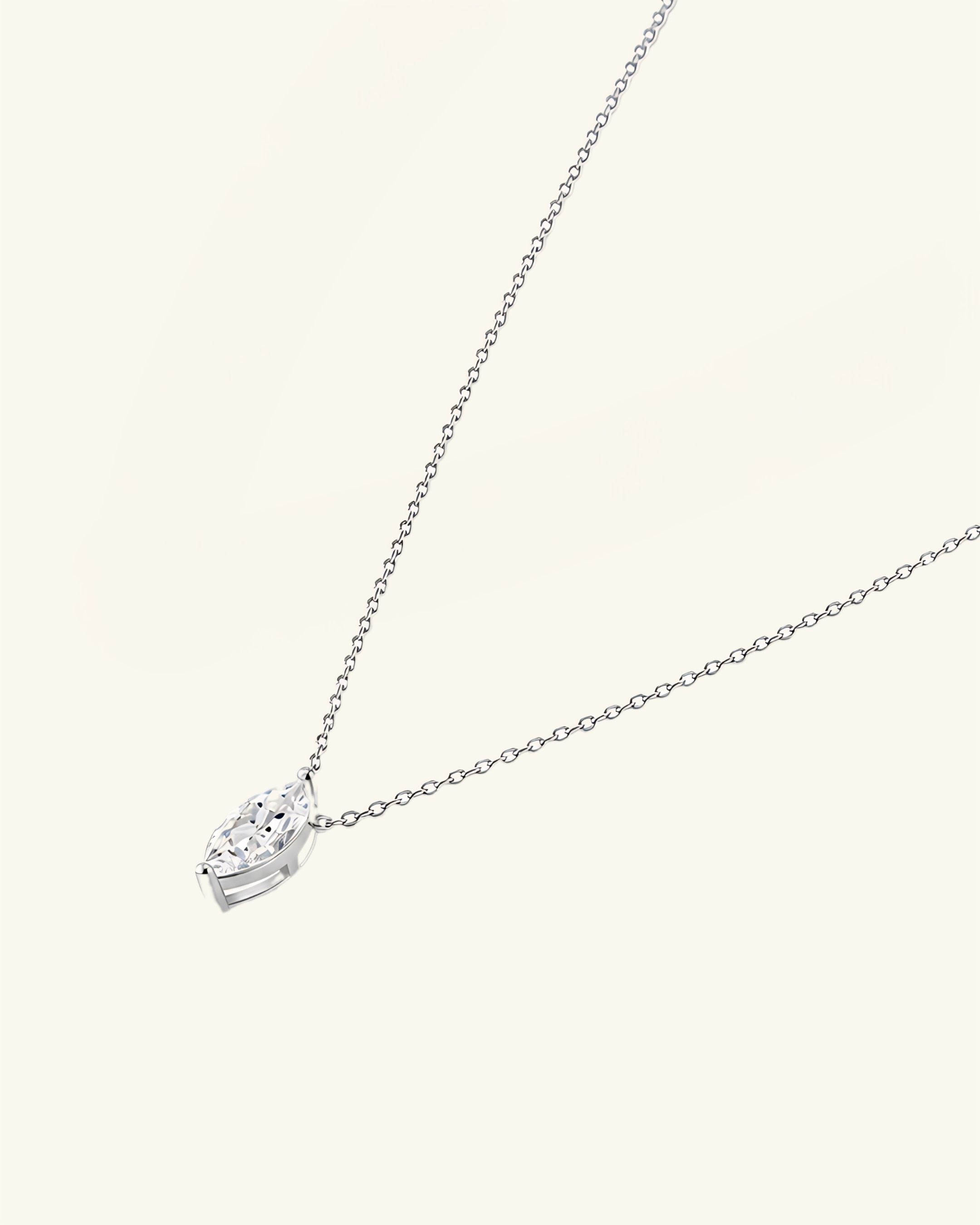 Marquise Cut Moissanite Necklace