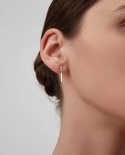 Bar Drop Moissanite Earrings