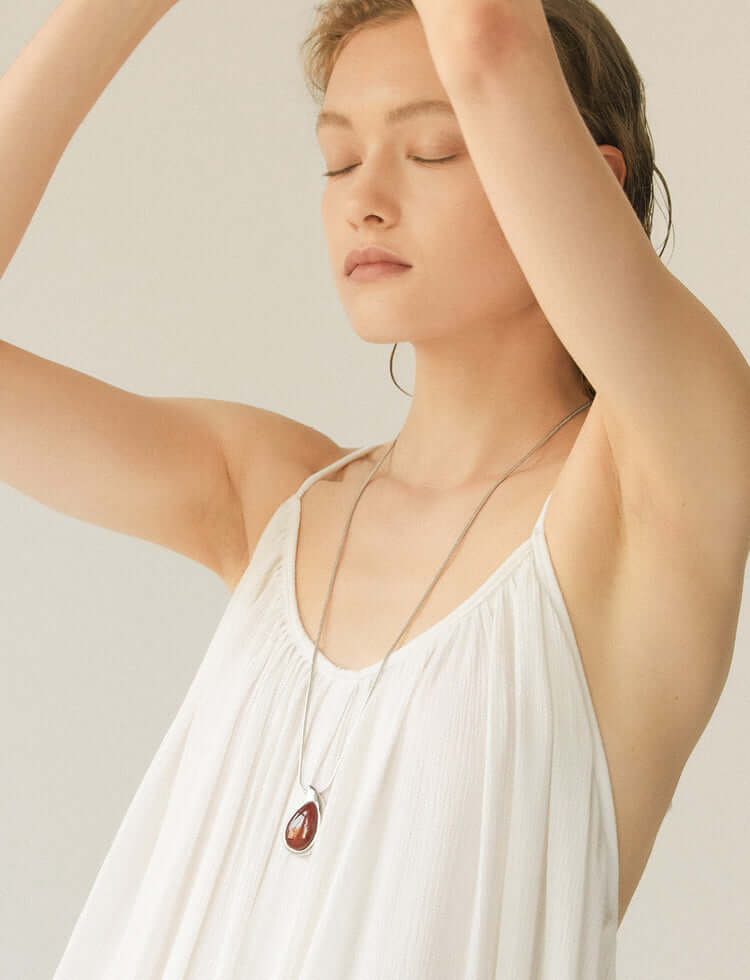 Agate Teardrop Necklace - Women's Necklaces - Someone & HerOwn