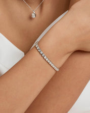 Asscher Cut Bezel Moissanite Tennis Bracelet