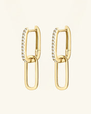 Multiway Pavé Link Moissanite Earrings