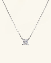 Princess Cut Moissanite Necklace