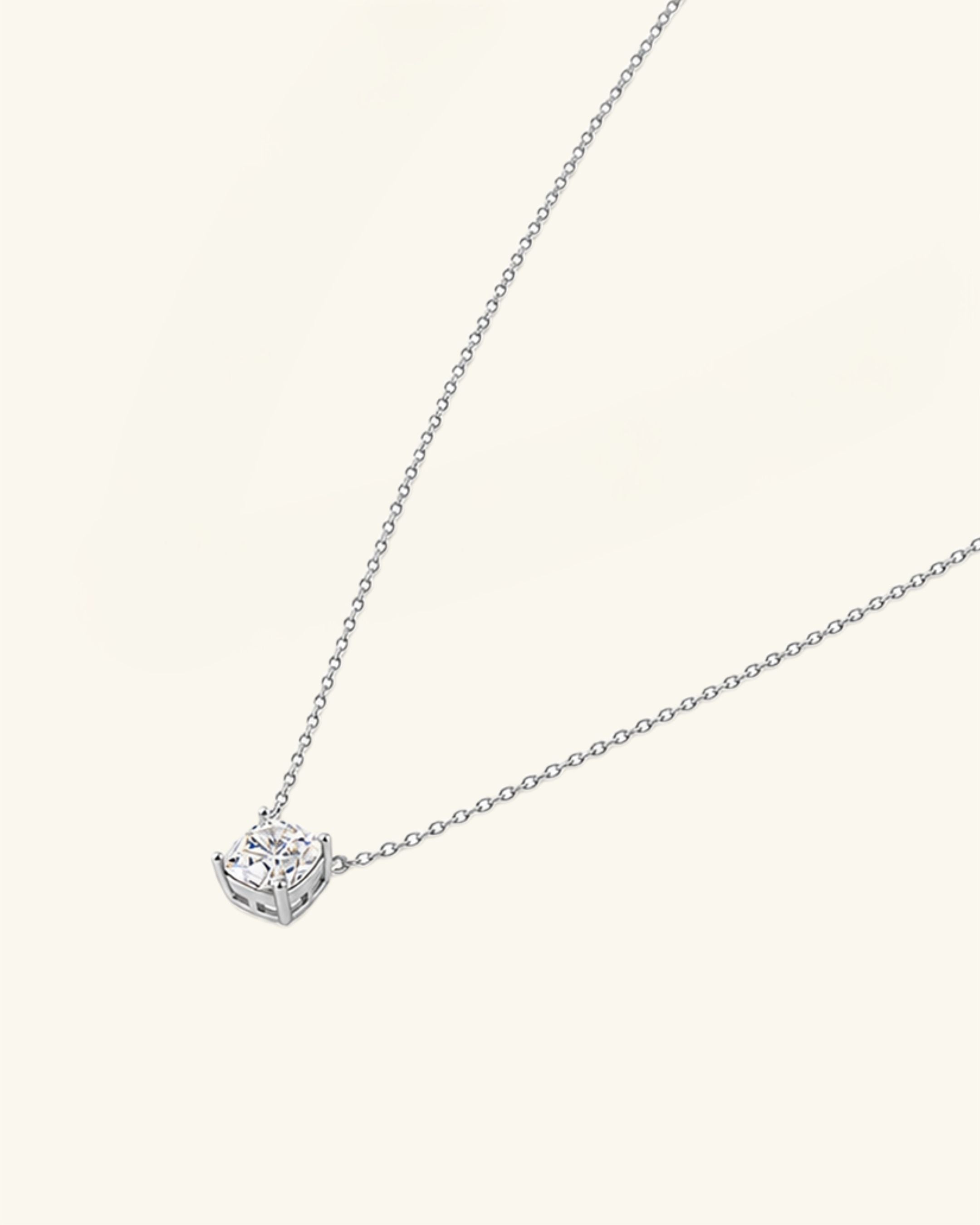 Cushion Cut Moissanite Necklace
