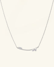 Moissanite Cluster Bar Necklace