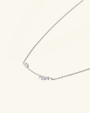 Moissanite Cluster Bar Necklace
