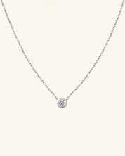 Bezel Set Moissanite Necklace