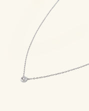 Bezel Set Moissanite Necklace