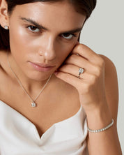 Asscher Cut Bezel Moissanite Tennis Bracelet