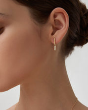 Bar Drop Moissanite Earrings