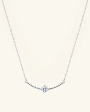 Curve Solitaire Moissanite Necklace